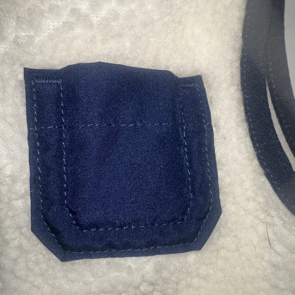 CARTER'S Kids Navy Blue & Beige Sherpa Vest With Zipper & Pockets Size 12m